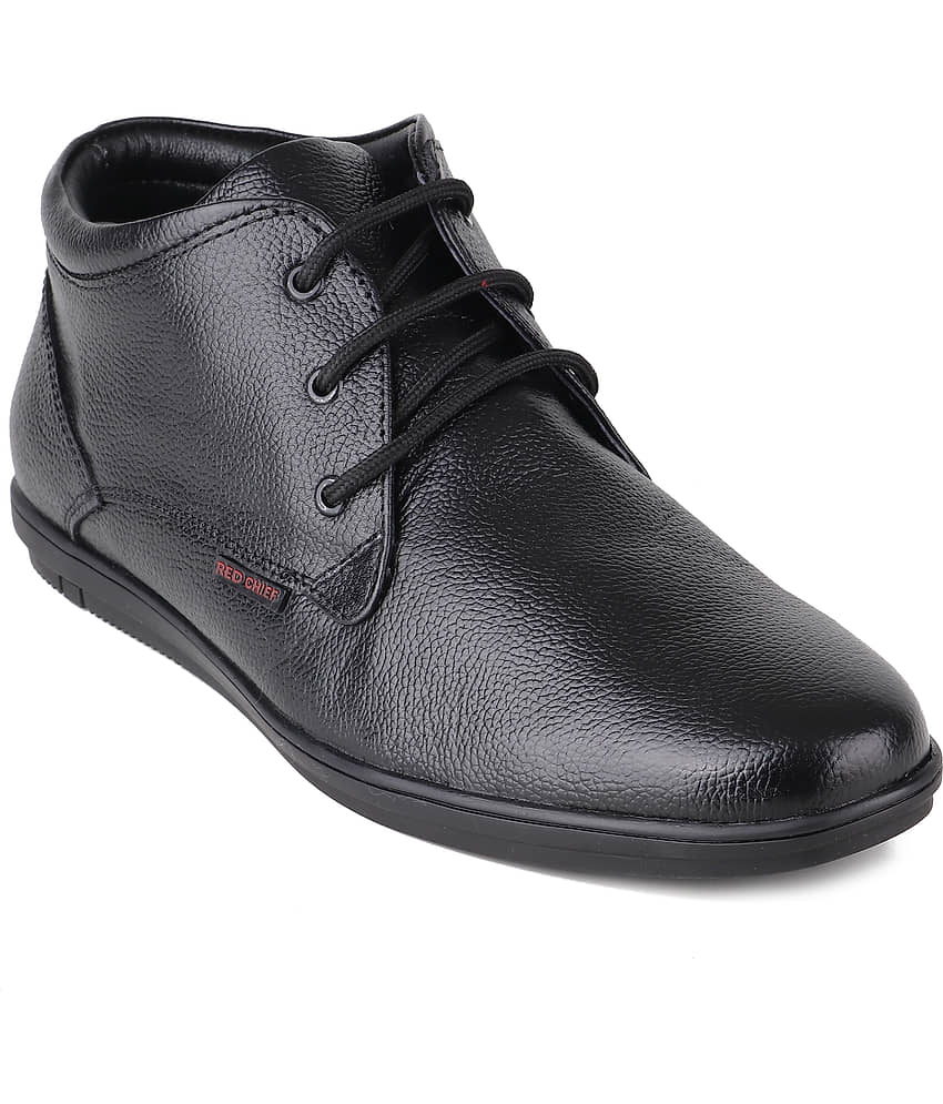 Red Chief Black Men's Sneakers