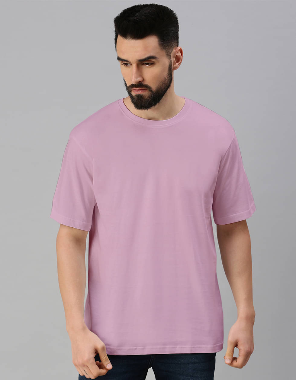 Veirdo Pack of 1 100% Cotton Oversized Fit Men's T-Shirt ( Purple ) Veirdo Pack of 1 100% Cotton Oversized Fit Men's T-Shirt ( Purple )