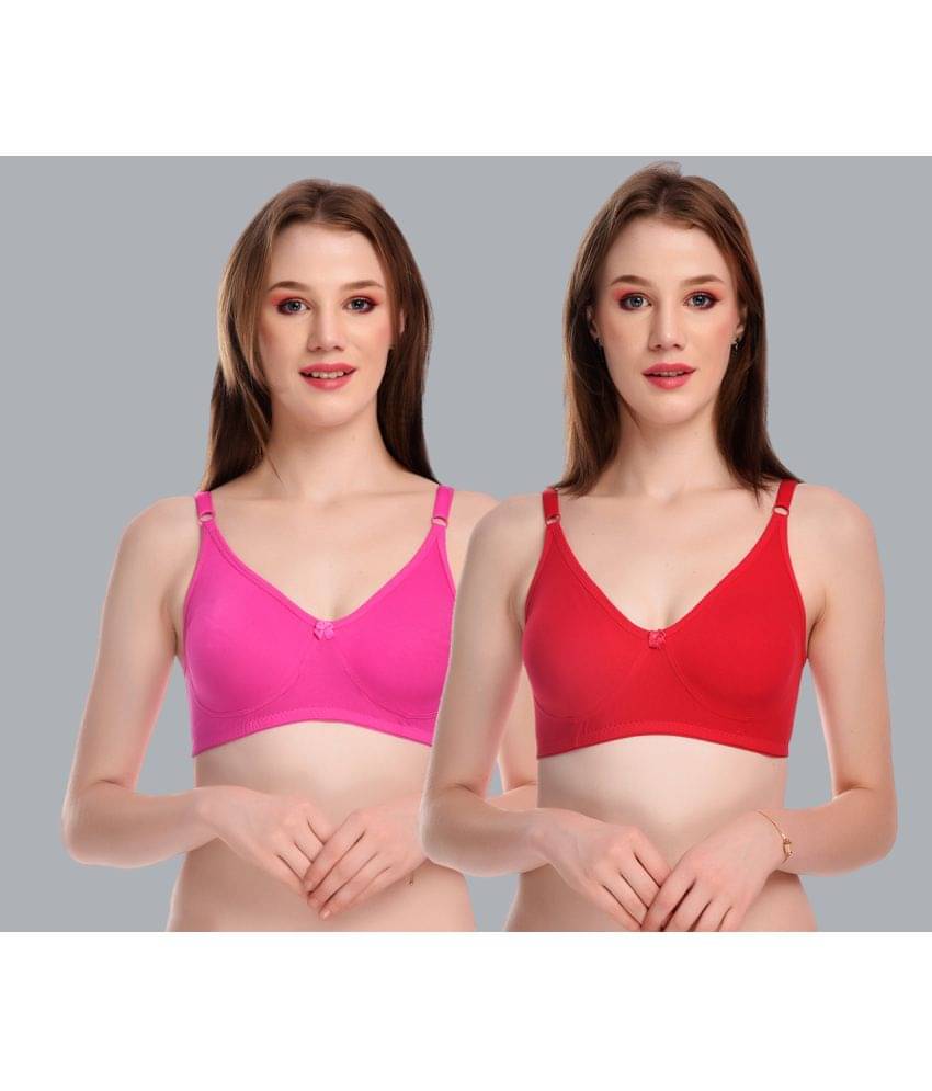 Viral Girl Pack of 2 Cotton Non Padded Women's Everyday Bra ( Pink ) SD-CANNY-L.PINK-PEACH Viral Girl Pack of 2 Cotton Non Padded Women's Everyday Bra ( Pink ) SD-CANNY-L.PINK-PEACH