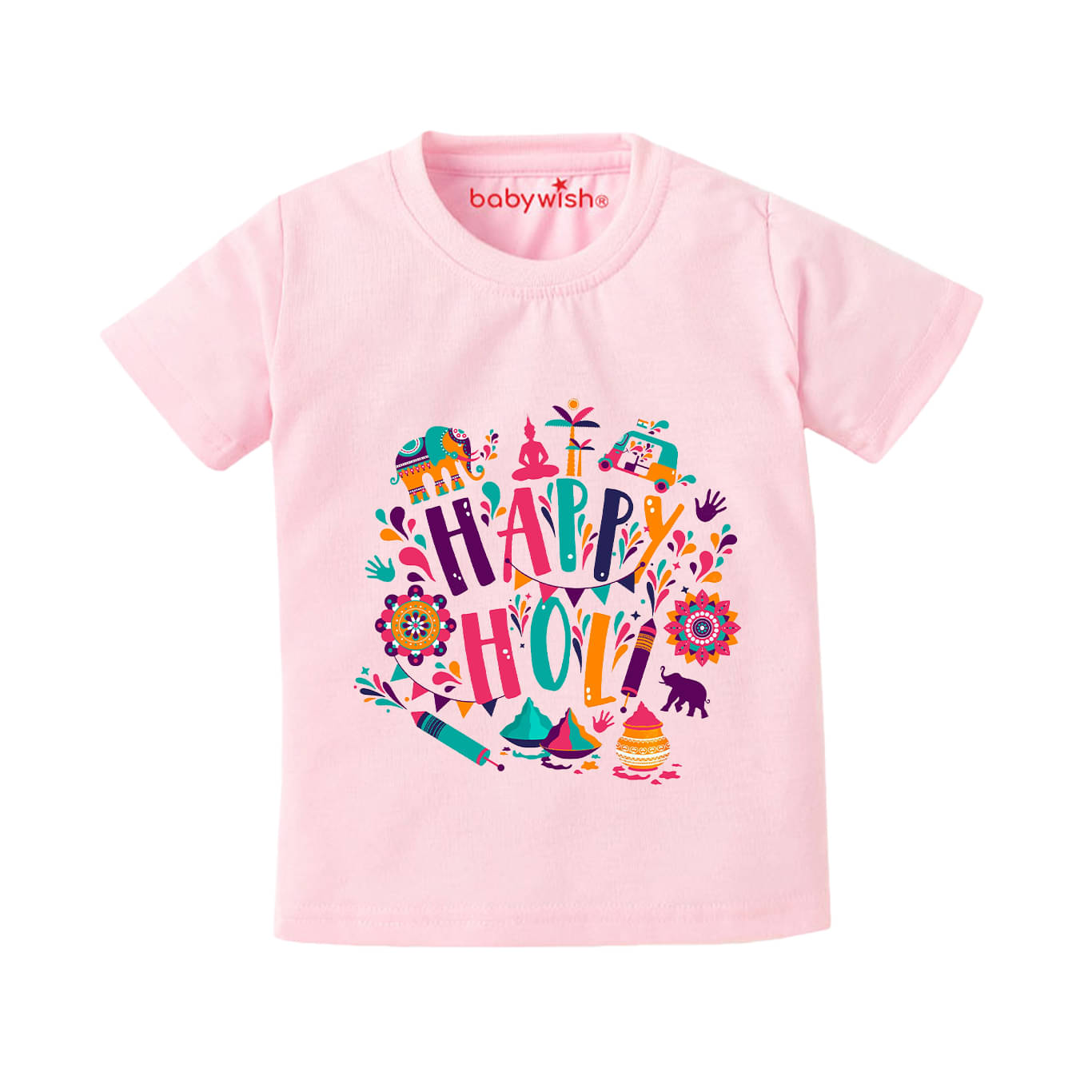     			babywish Pack of 2 Boys Cotton T-Shirt ( Pink )