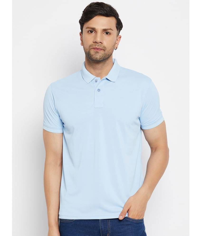     			98 Degree North Pack of 1 Polyester Regular Fit Solid Half Sleeves Men's Polo T Shirt ( Light Blue )