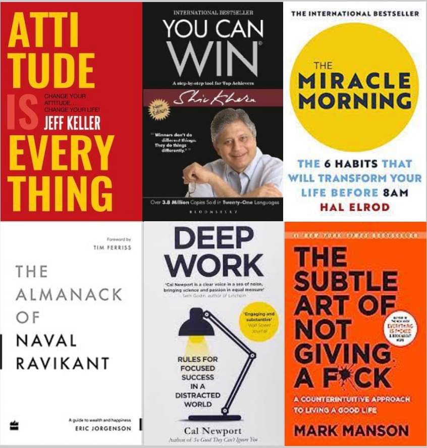 Attitude Is Everything + You Can Win + The Miracle Morning + The Almanack of Naval Ravikant + Deep work + The Subtle Art Attitude Is Everything + You Can Win + The Miracle Morning + The Almanack of Naval Ravikant + Deep work + The Subtle Art