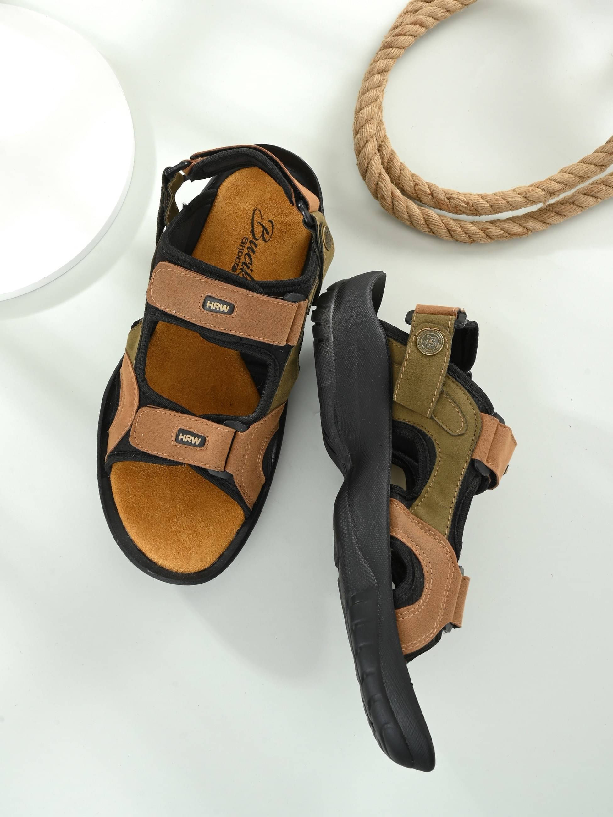 Bucik - Olive Men's Floater Sandals Bucik - Olive Men's Floater Sandals