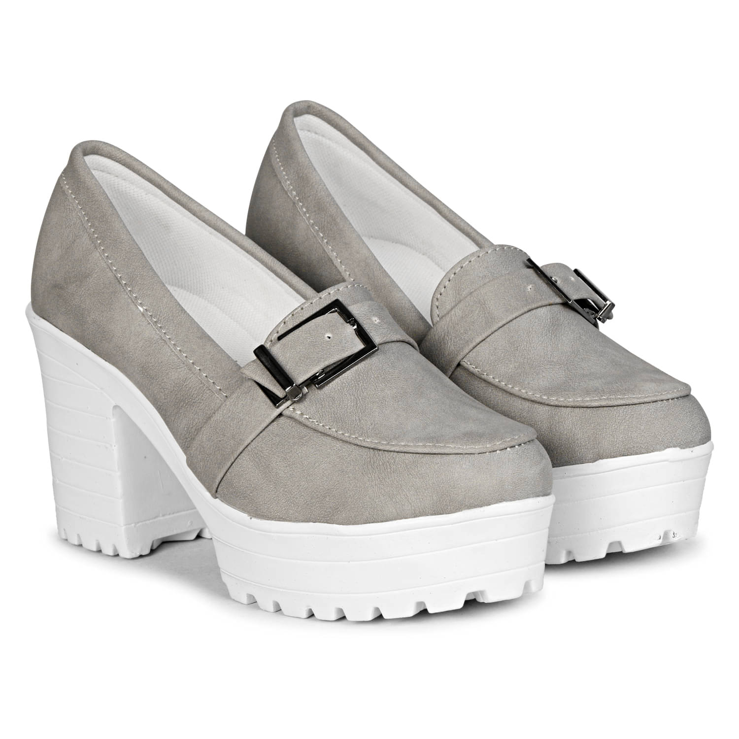     			Commander Gray Women's Slip On Heels