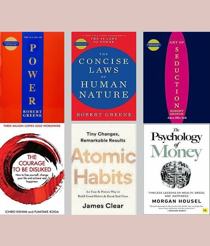 Concise Art Of Seduction + 48 Laws Of Power + The Concise Laws Of Human Nature +Atomic Habits + The Psychology of Money + The Courage To Be Disliked - Stationery | Buy online on ZillyBuy
