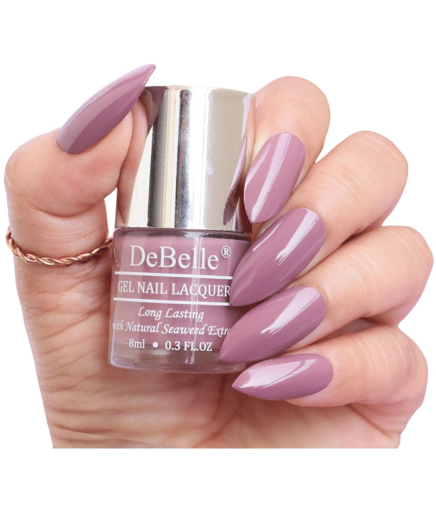     			DeBelle Gel Nail Polish Majestique Mauve ,Non UV - Gel Finish ,Chip Resistant , Seaweed Enriched Formula, Long Lasting, 8ml