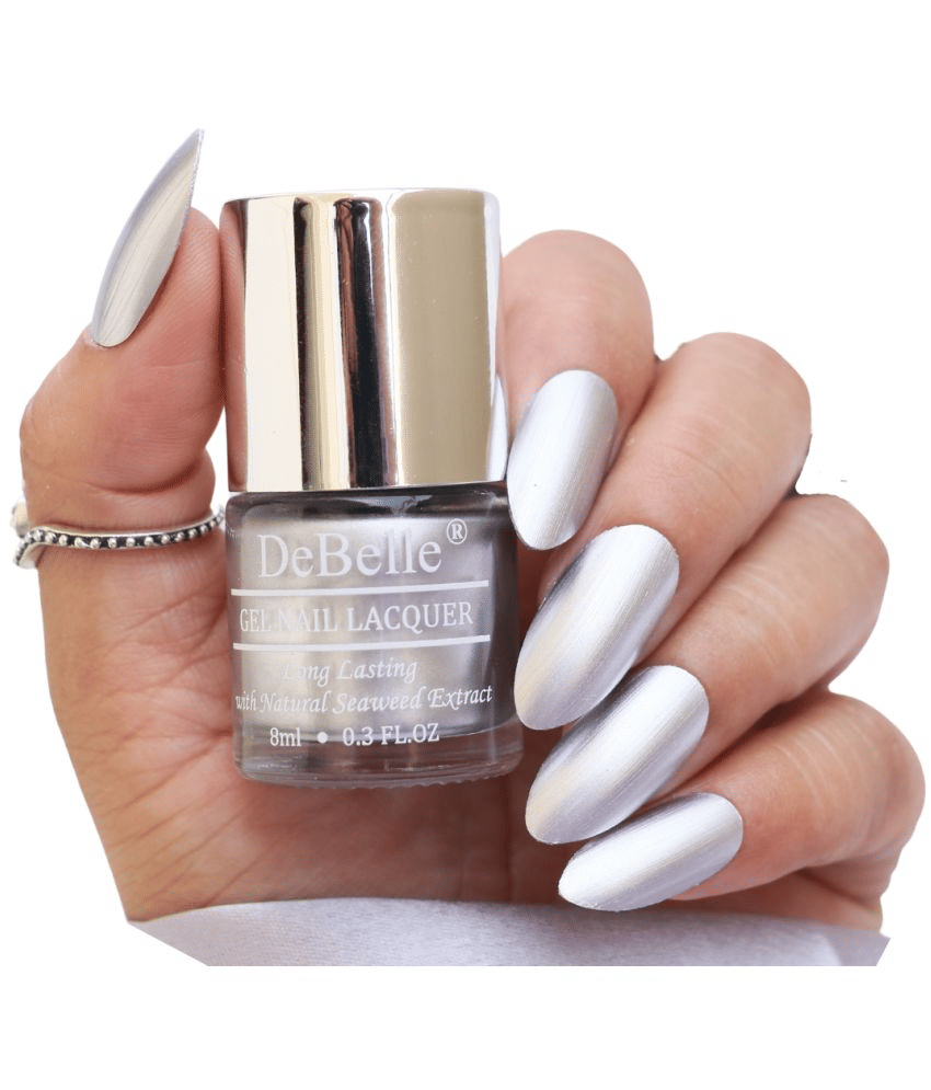 DeBelle  Chrome Silver Metallic Nail Polish 8 ( Pack of 1 )