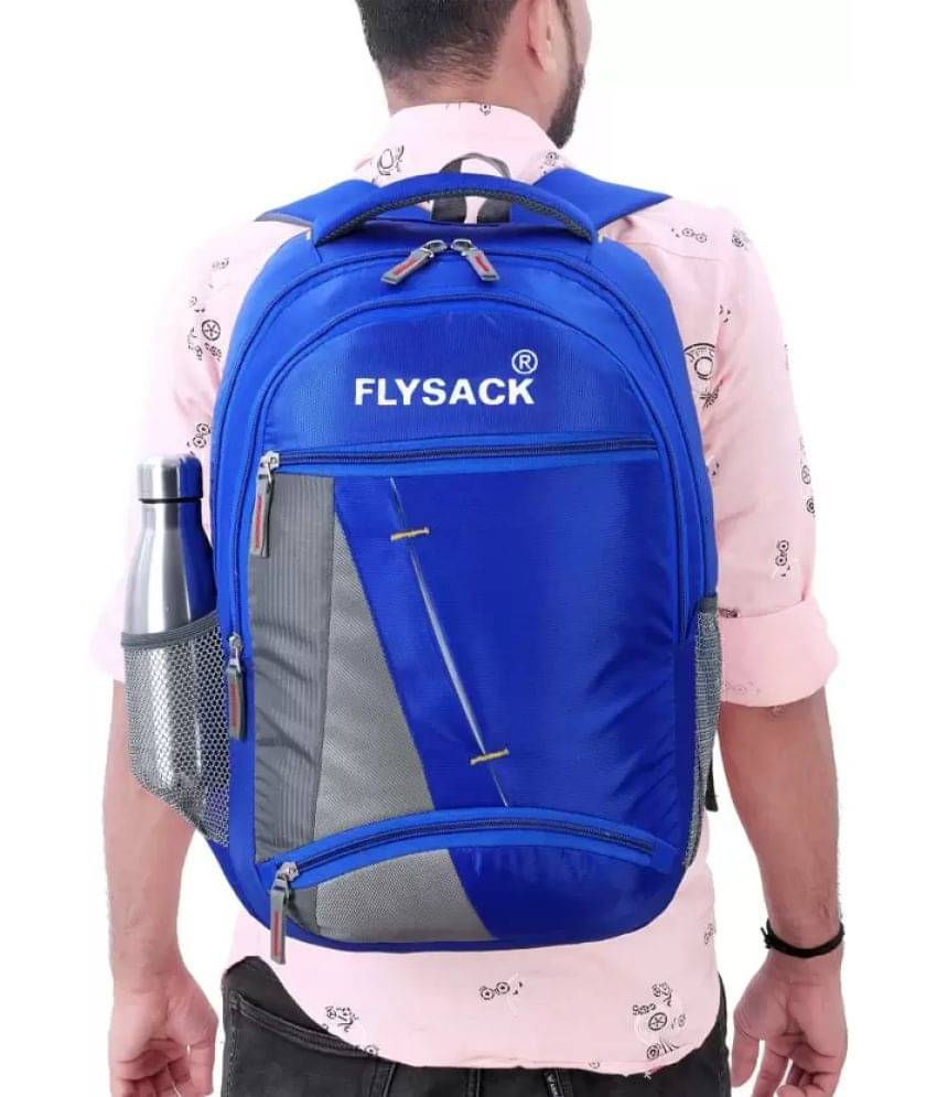     			FLYSACK Blue PU Backpack ( 30 Ltrs )