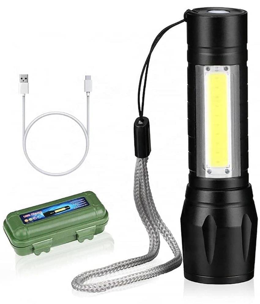     			GEEO - 1W Rechargeable Flashlight Torch ( Pack of 1 )