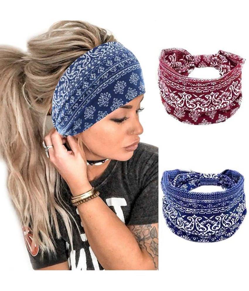     			GEEO Multi Color Rubber Head Band ( Pack of 2 )