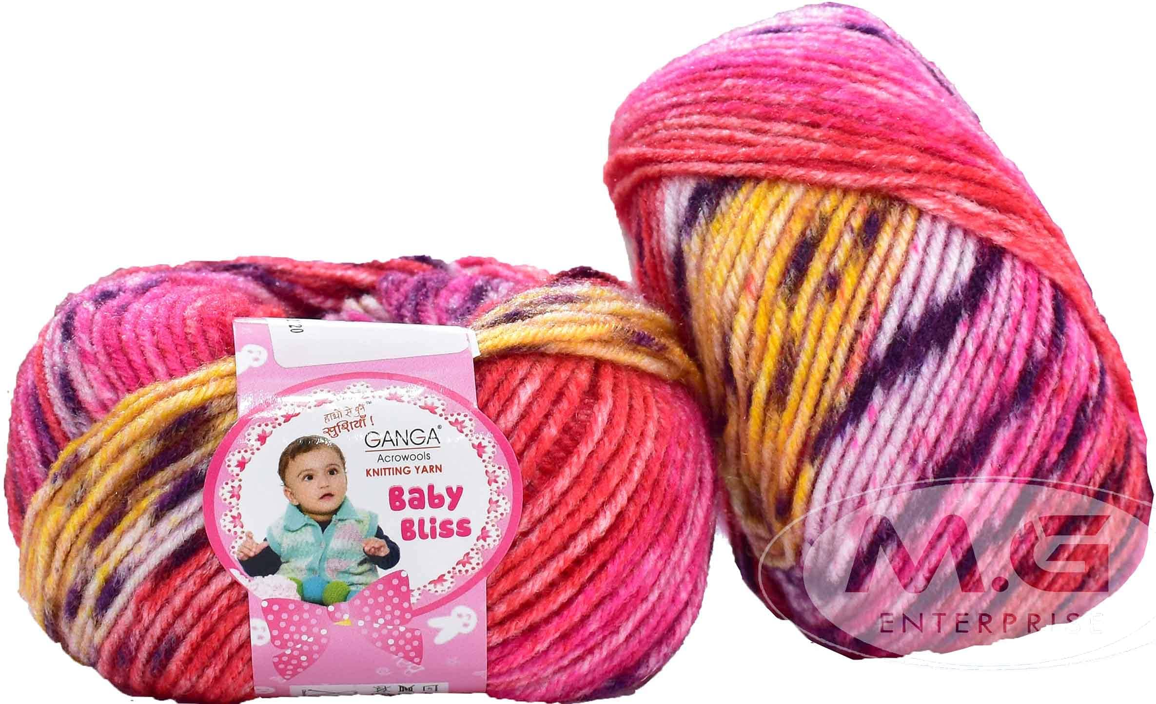     			Ganga 100% Acrylic Wool Rusty Red (8 pc) Baby Soft 4 ply Wool Ball Hand Knitting Wool/Art Craft Soft Fingering Crochet Hook Yarn, Needle Knitting Yarn Thread dye. with Needle. B