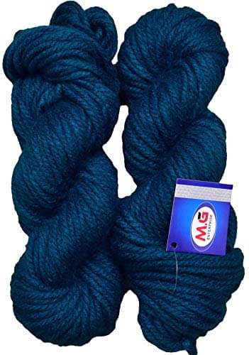     			Ganga Knitting Yarn Thick Chunky Wool, Motu Airforce Blue 300 gm Best Used with Knitting Needles, Crochet Needles Wool Yarn for Knitting. by Ganga