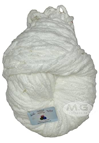     			Ganga Knitting Yarn Thick Chunky Wool, VT White 400 gm Best Used with Knitting Needles, Crochet Needles Wool Yarn for Knitting - Acc