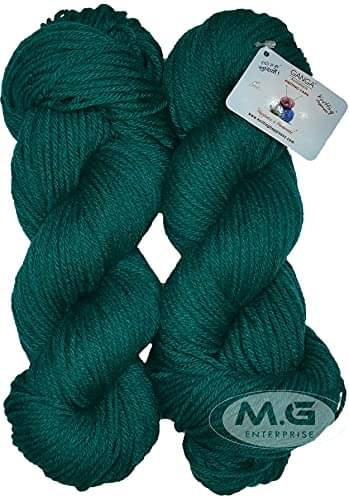     			Ganga Knitting Yarn Thick Chunky Wool, ALI Teal 200 gm Best Used with Knitting Needles, Crochet Needles Wool Yarn for Knitting - ec