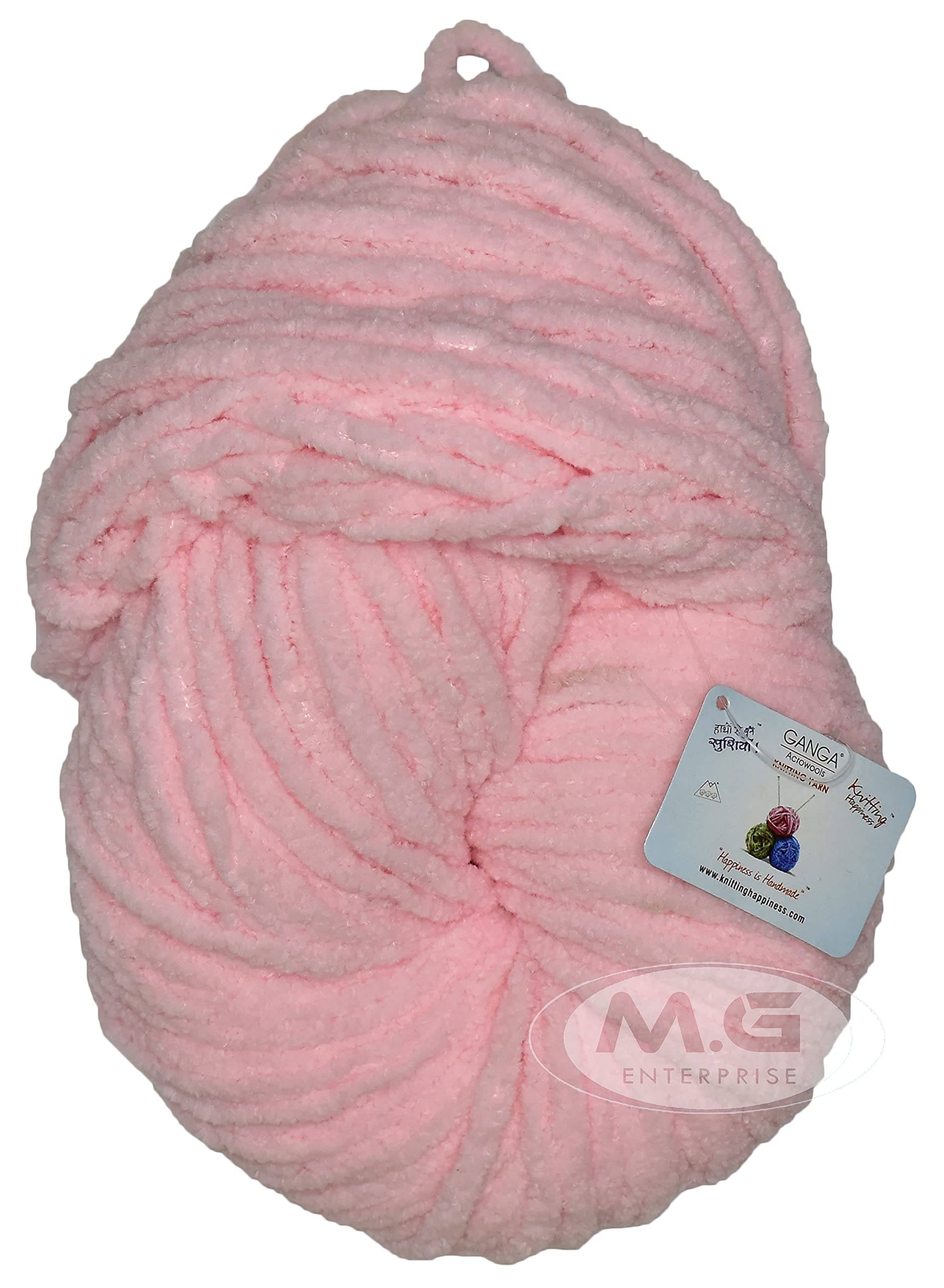     			Ganga Knitting Yarn Thick Chunky Wool, VT Pink 300 gm Best Used with Knitting Needles, Crochet Needles Wool Yarn for Knitting - aaf