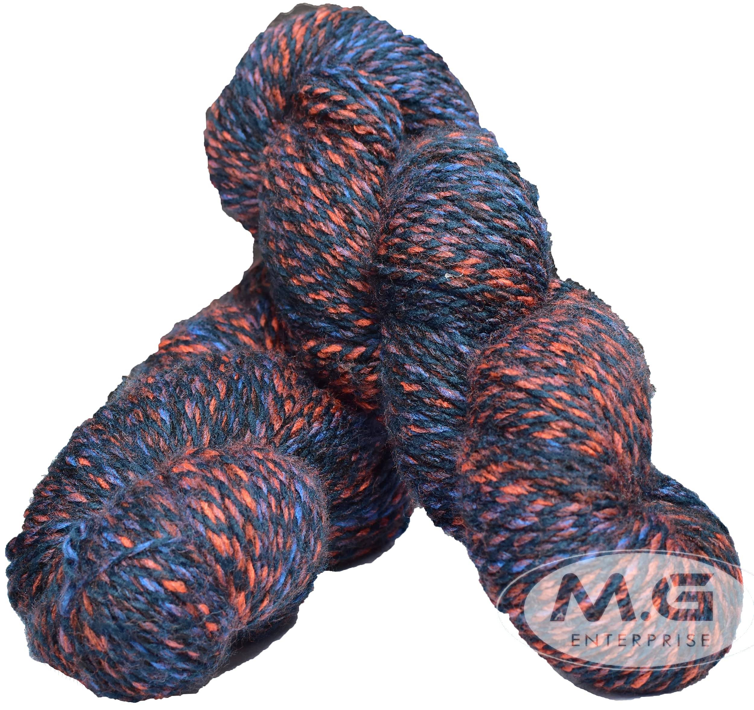     			Ganga Zinea Tanzan Mix (300 gm) Wool Thick Hank Hand Knitting Wool/Art Craft Soft Fingering Crochet Hook Yarn, Needle Knitting Yarn Thread dyedD