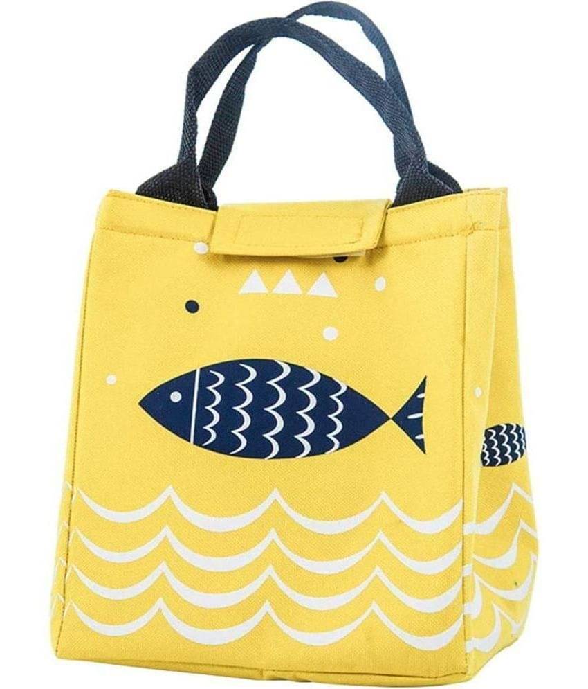     			House Of Quirk Yellow Lunch Bags ( 1 Pc )