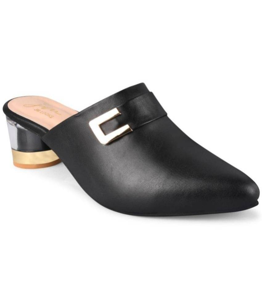     			JM Looks Black Women's Mules Heels