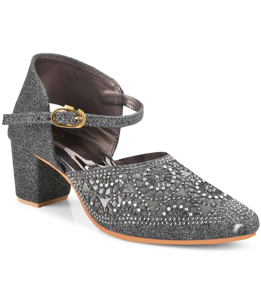    			JM Looks Gray Women's Mules Heels