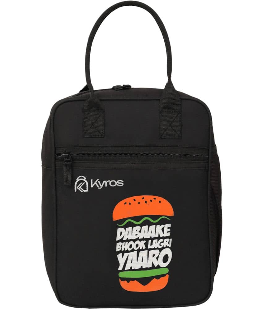 Kyros Black Polyester Lunch Bag Pack of 1 - Handbags | Buy online on ZillyBuy