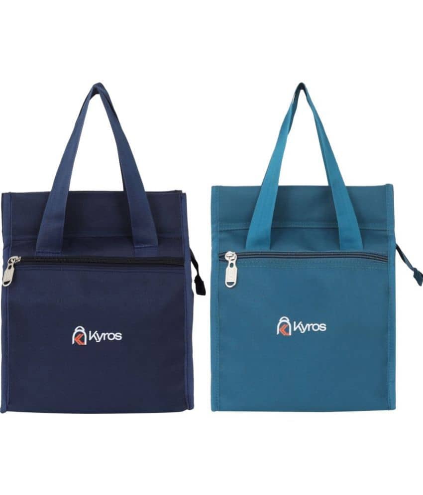 Kyros Blue Polyester Lunch Bag Pack of 2 - Handbags | Buy online on ZillyBuy