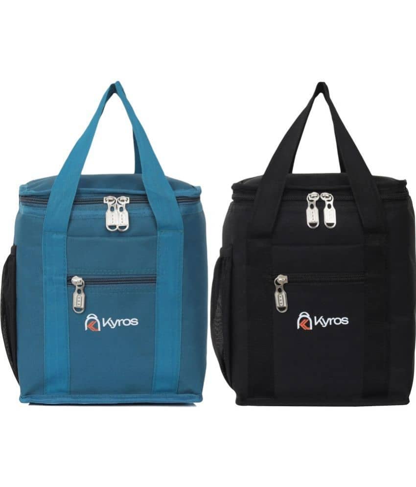 Kyros Blue Polyester Lunch Bag Pack of 2 - Handbags | Buy online on ZillyBuy