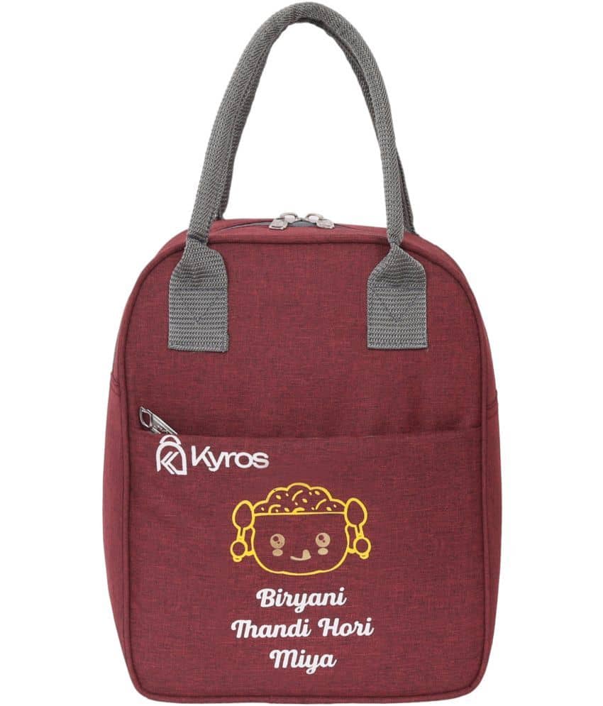 Kyros Maroon Polyester Lunch Bag Pack of 1 - Handbags | Buy online on ZillyBuy