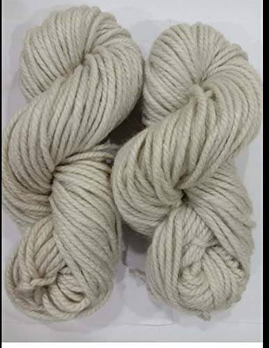     			NTGS GANGA Knitting Yarn Thick Chunky Wool, 600 gm Best Used with Knitting Needles, Crochet Needles Wool Yarn for Knitting, Shade Colour Light Muddy White