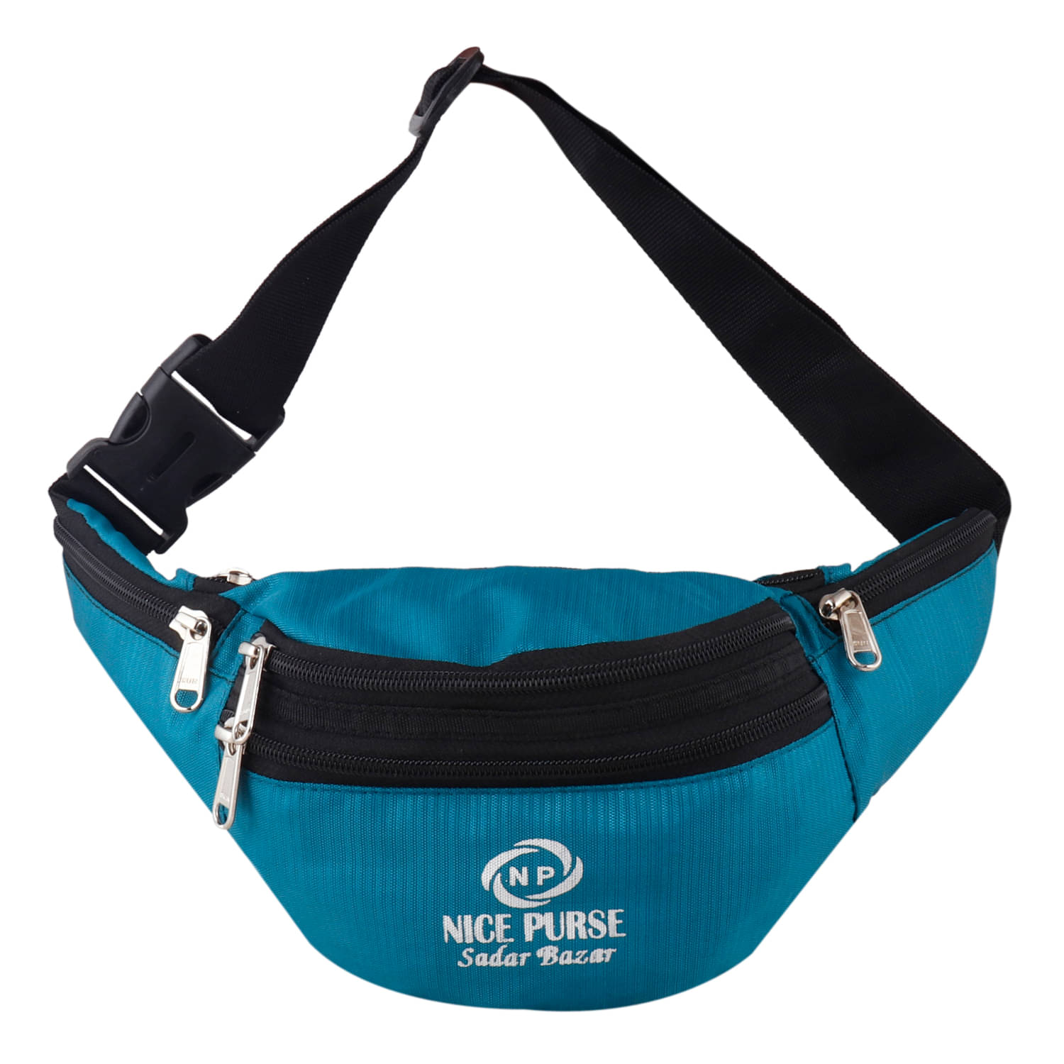     			Nice Purse Polyester Green Waist Pouch