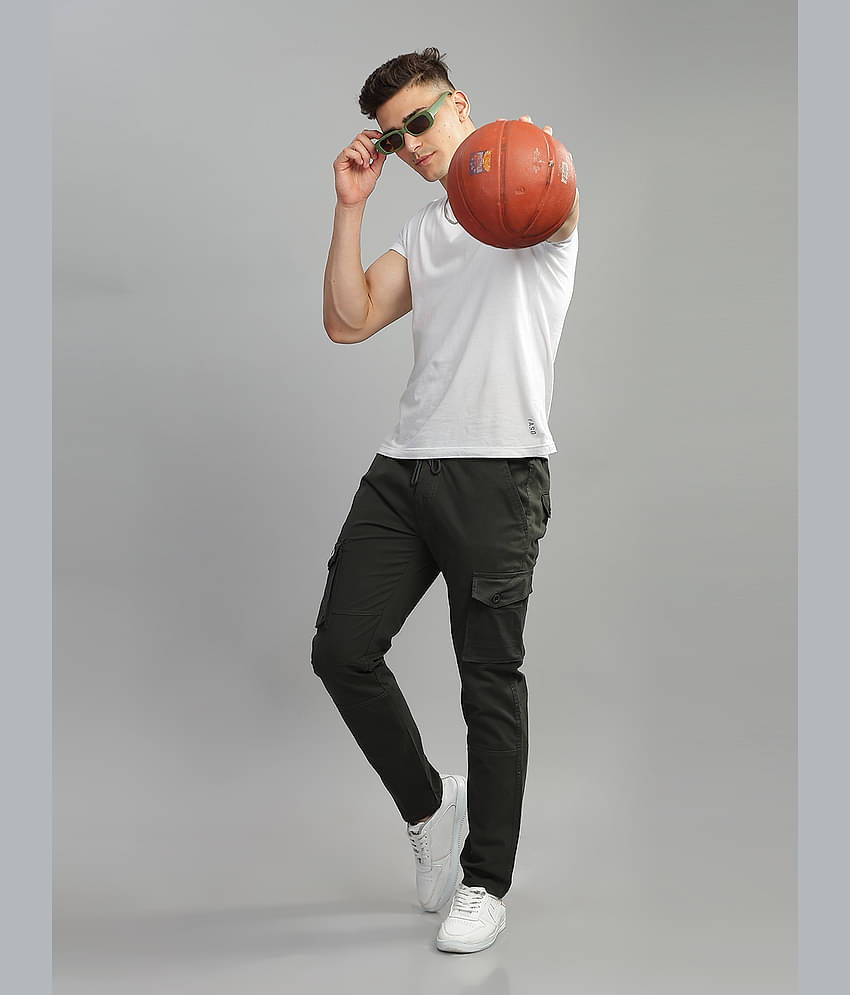 Paul Street Slim Flat Men's Cargos - Dark Grey ( Pack of 1 )