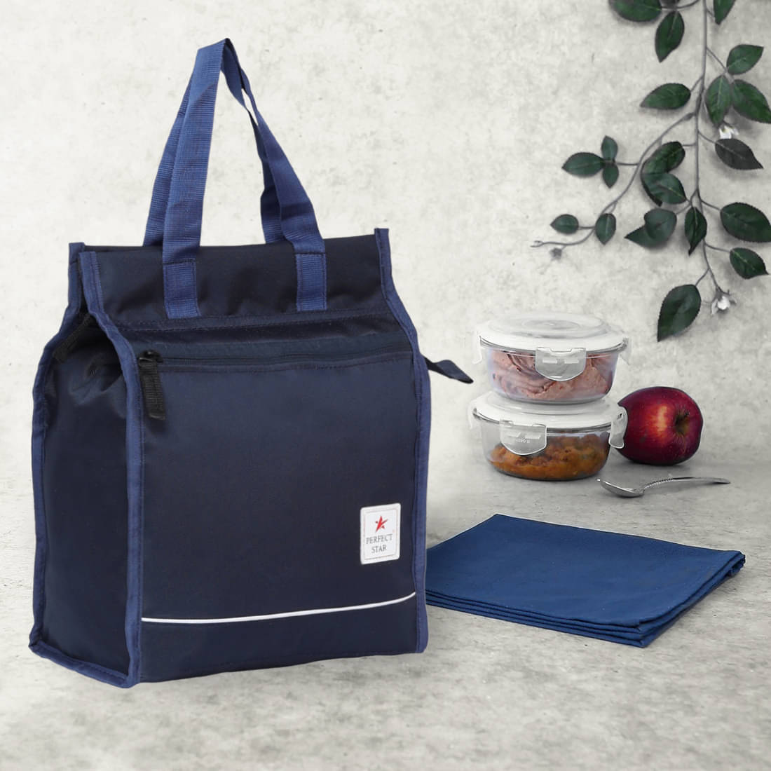     			Perfect Star Navy Blue Polyester Lunch Bag Pack of 1