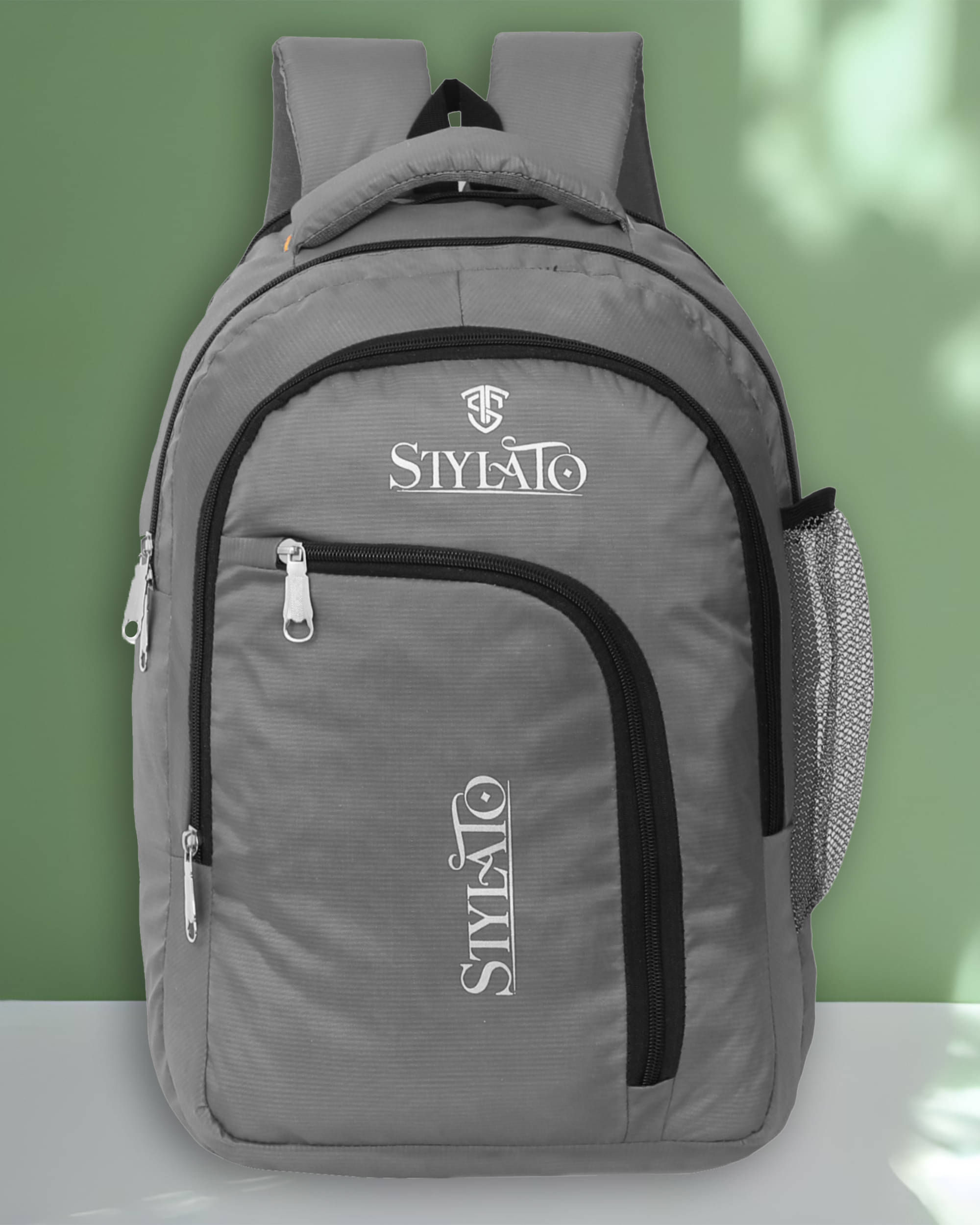     			STYLATO Grey Polyester Backpack ( 33 Ltrs )