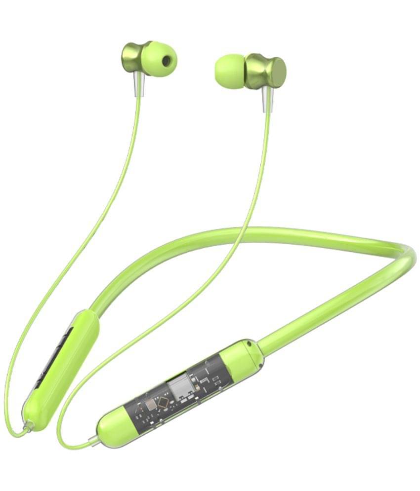     			TecSox Verve300 Bluetooth Neckband | 30H Playtime | Deep Bass | Green