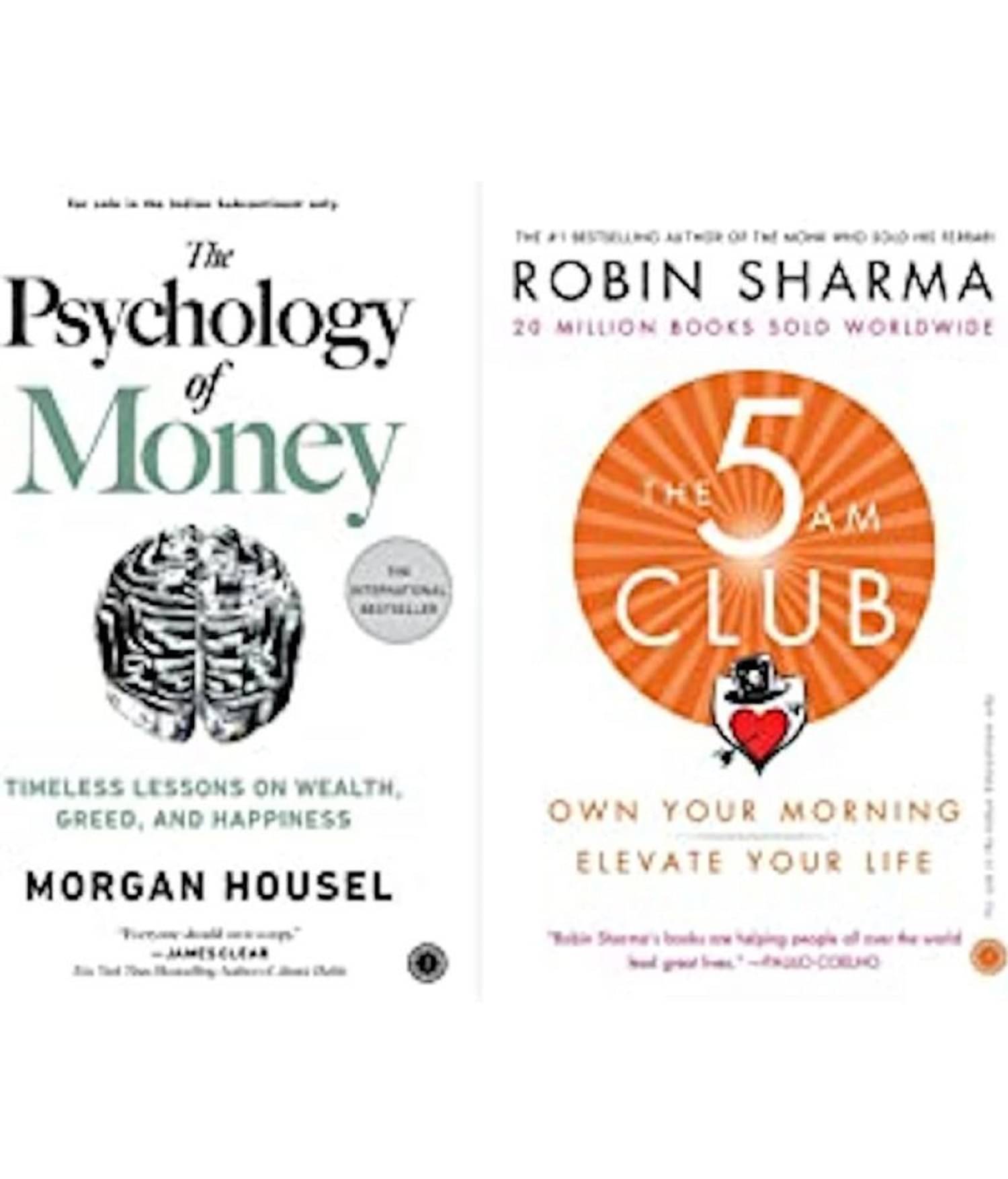 The Psychology of Money+The 5 AM Club: Own Your Morning, Elevate Your Life(Set of 2 Books)     			The Psychology of Money+The 5 AM Club: Own Your Morning, Elevate Your Life(Set of 2 Books)