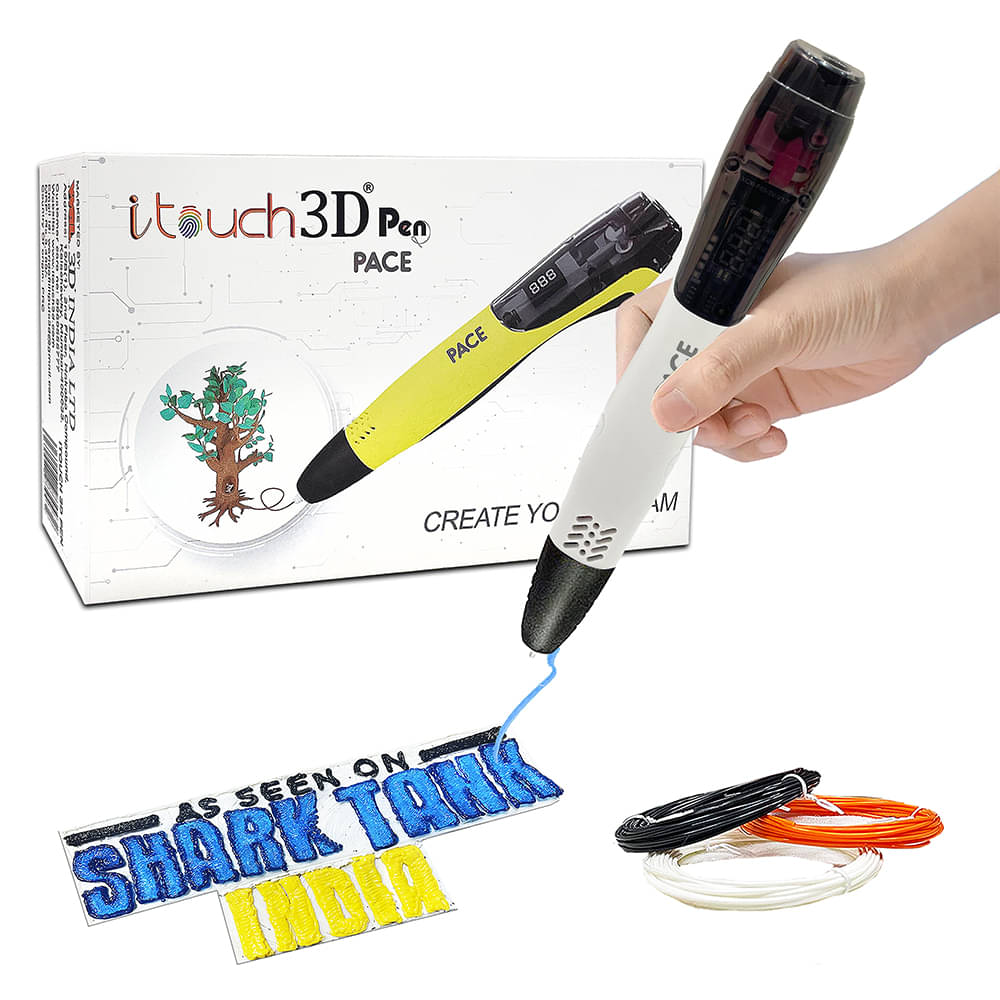 WOL3D Itouch Pace 3D Pen (White) for 3D Drawing; Art and Craft with free Stencil, Cloth and 3 Filaments WOL3D Itouch Pace 3D Pen (White) for 3D Drawing; Art and Craft with free Stencil, Cloth and 3 Filaments