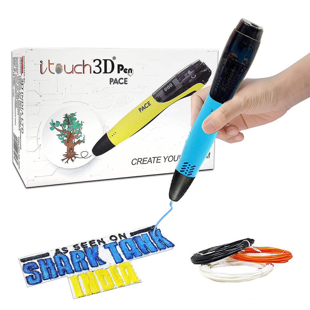 WOL3D Itouch Pace 3D Pen (Blue) for 3D Drawing; Art and Craft with free Stencil, Cloth and 3 Filaments WOL3D Itouch Pace 3D Pen (Blue) for 3D Drawing; Art and Craft with free Stencil, Cloth and 3 Filaments