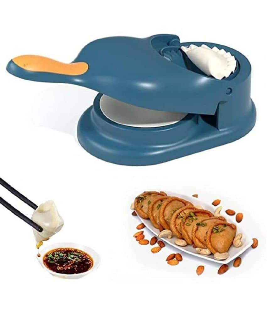 iview kitchenware Blue Virgin Plastic Gujiya/Momos/Dumpling Maker Machine ( Set of 1 )