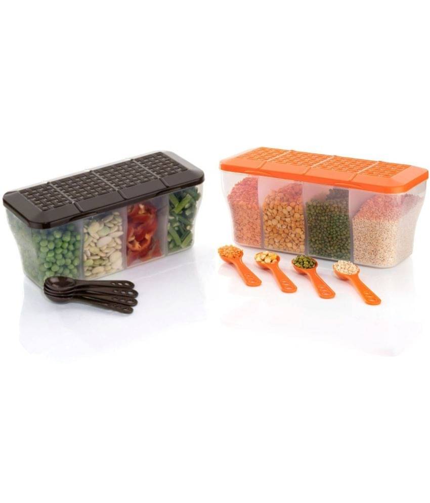 Analog Kitchenware Dal/Masala/Vegetable Plastic Multicolor Pickle Container ( Set of 2 ) Analog Kitchenware Dal/Masala/Vegetable Plastic Multicolor Pickle Container ( Set of 2 )