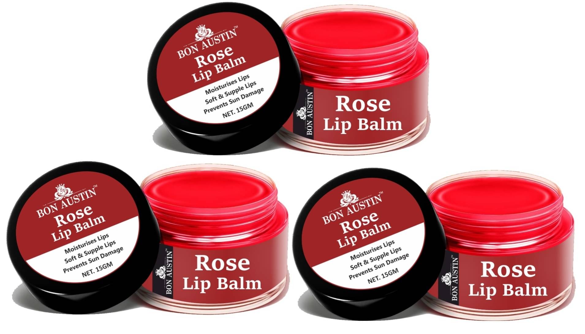Bon Austin Natural Lip Balm ( Pack of 3 ) Bon Austin Natural Lip Balm ( Pack of 3 )