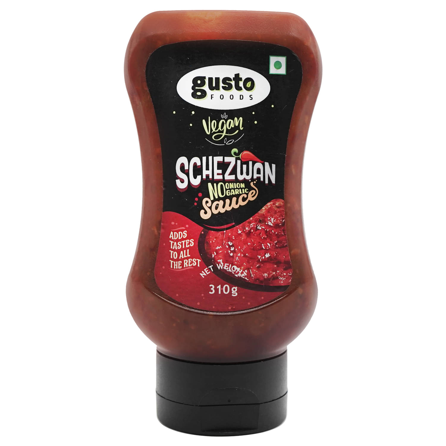     			Gusto Foods No Onion No Garlic Schezwan Sauce 310 g