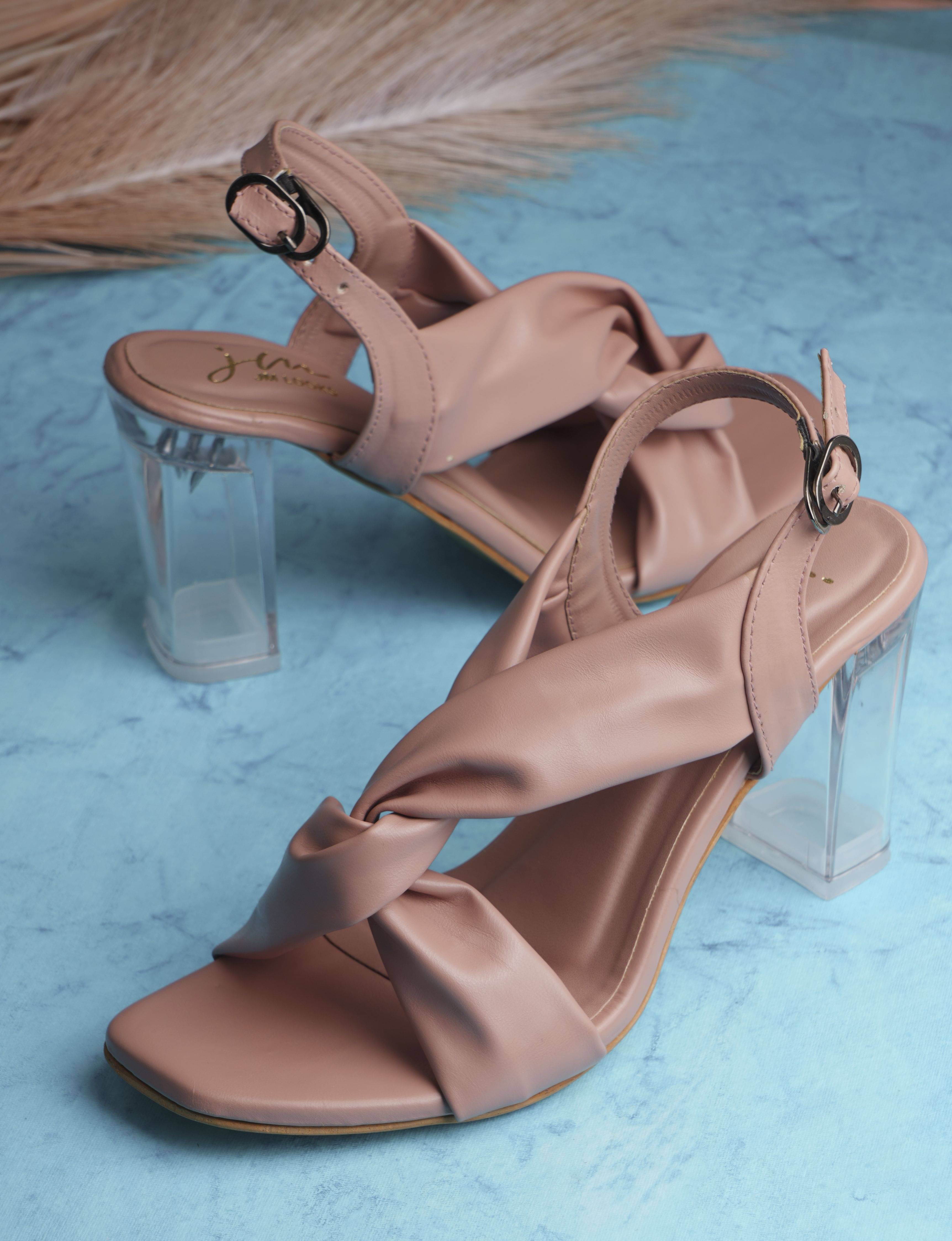     			JM Looks Peach Women's Sandal Heels