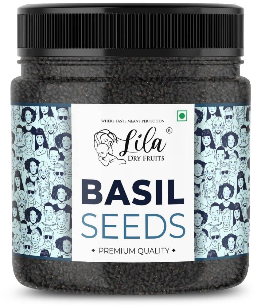 LILA DRY FRUITS Premium Basil Seeds 500g Raw Organic Sabja Seed Rich in Protein & Minerals LILA DRY FRUITS Premium Basil Seeds 500g Raw Organic Sabja Seed Rich in Protein & Minerals