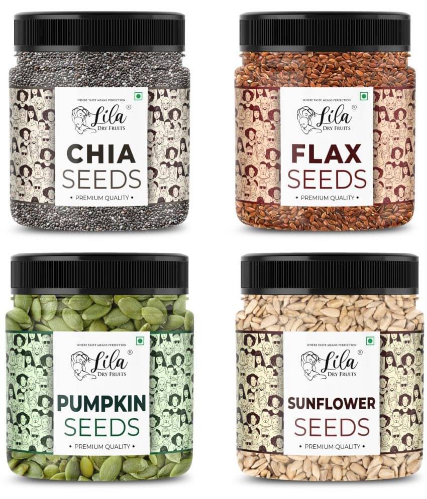     			LILA DRY FRUITS 4 Superseed Combo 400g Jar Pack Chia, Pumpkin, Sunflower & Flax
