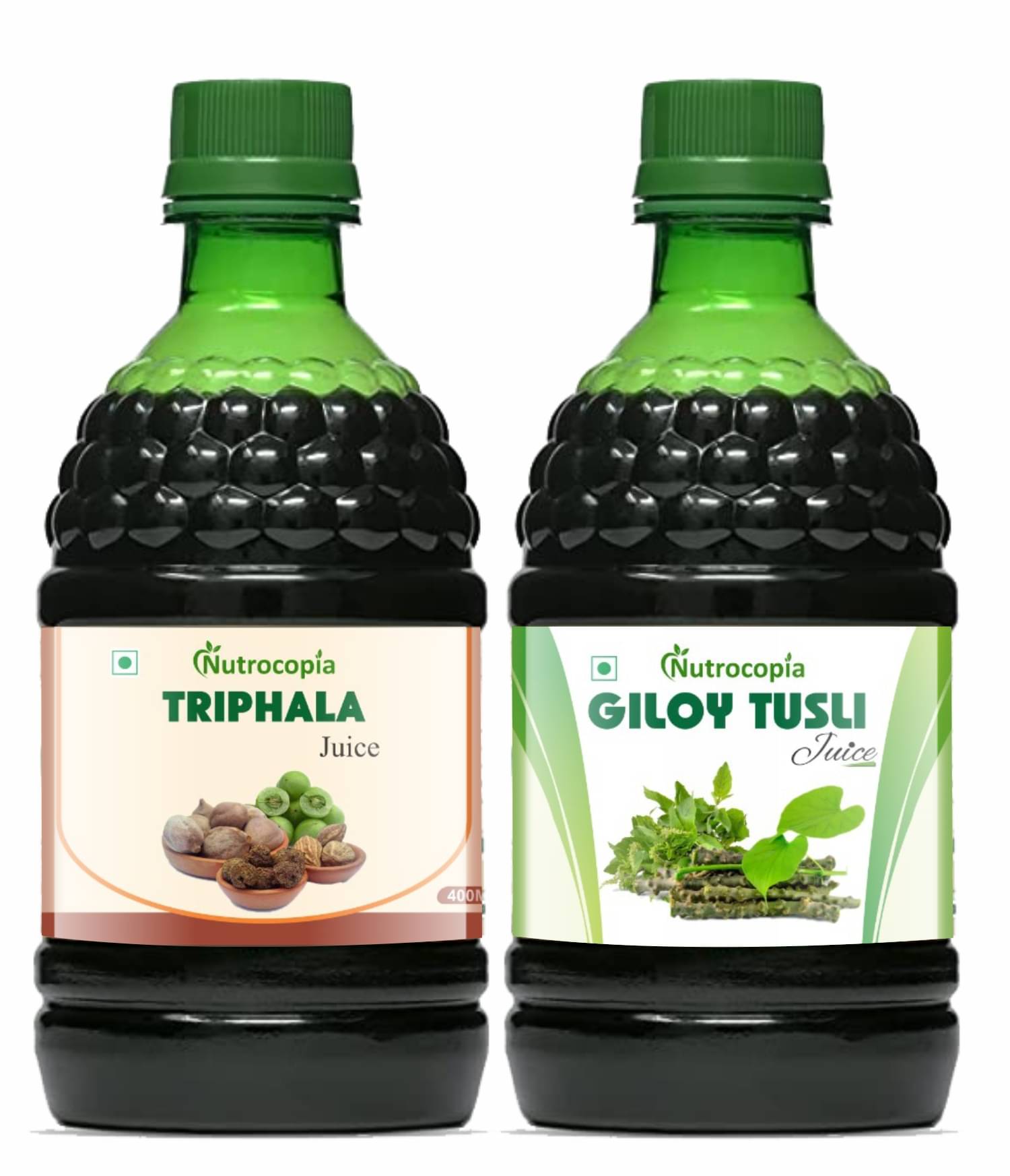 NUTROCOPIA Triphala & Giloy-Tulsi Vegetable Juice 800 ml Pack of 2 NUTROCOPIA Triphala & Giloy-Tulsi Vegetable Juice 800 ml Pack of 2