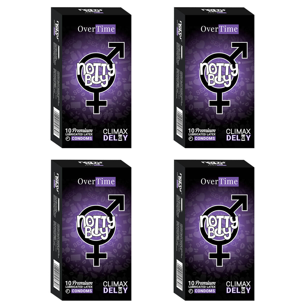 NottyBoy Over TIme  Extra Delay Prolong Pleasure Condoms - 40 Units