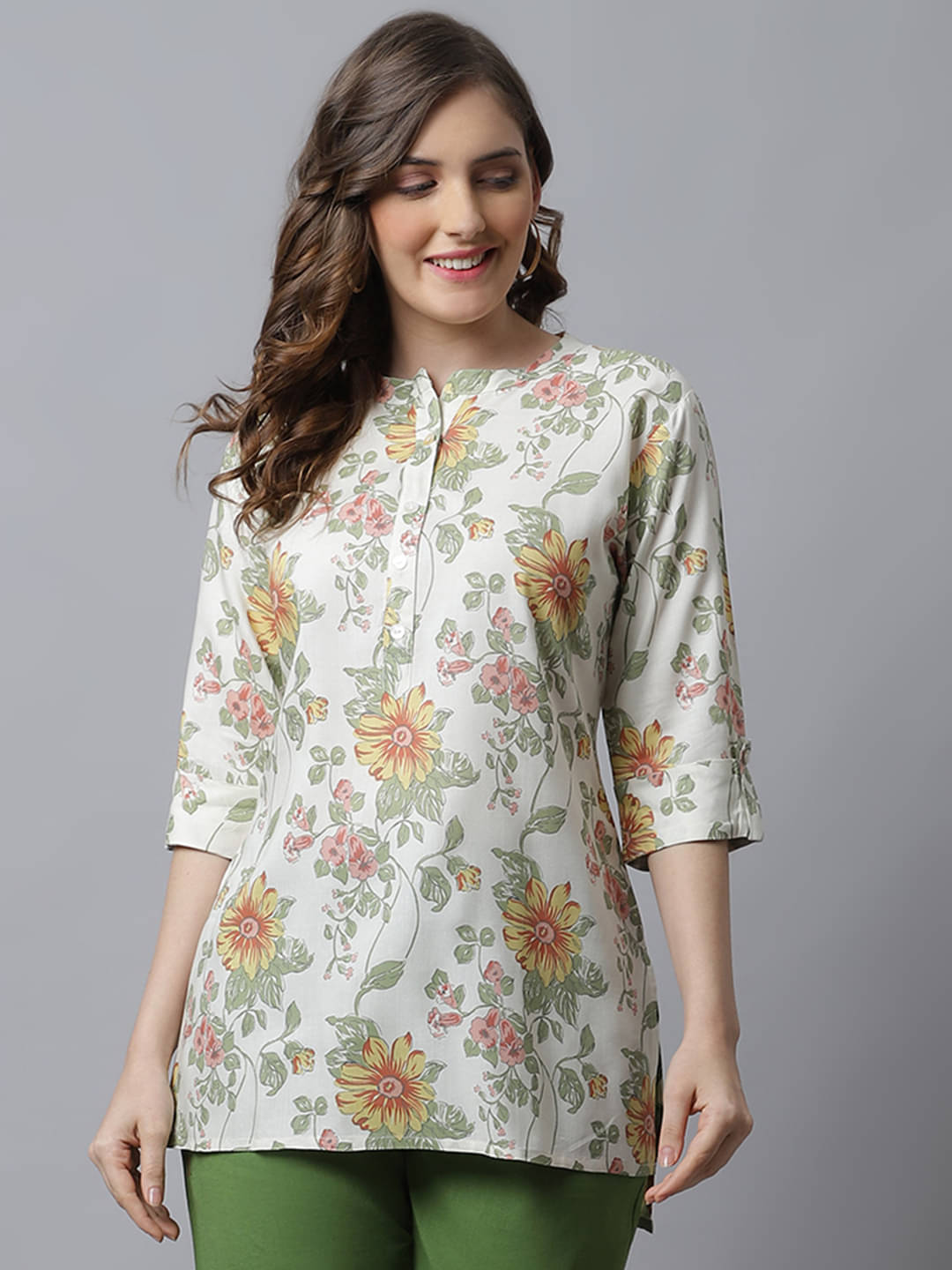 Pistaa Women's Viscose Regular Top ( Green ) Pistaa Women's Viscose Regular Top ( Green )