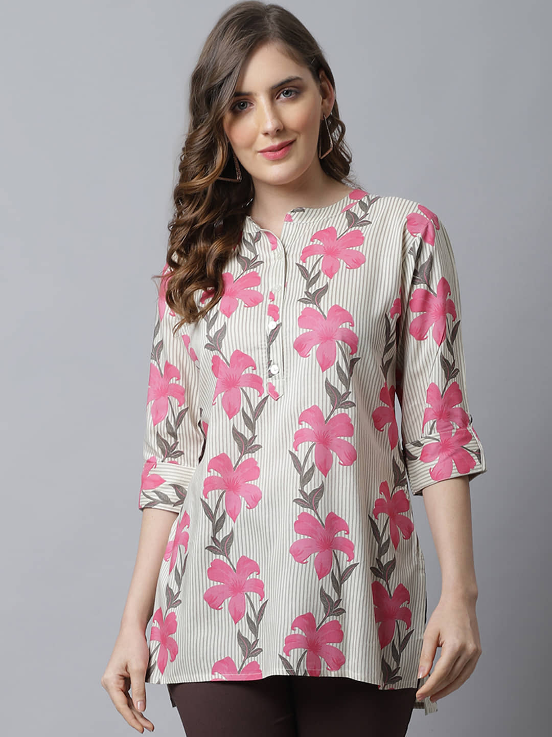 Pistaa Women's Viscose Regular Top ( Pink )