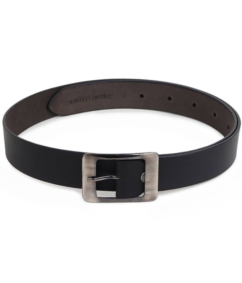 SUNSHOPPING - Black 100% Leather Men's Formal Belt ( Pack of 1 )