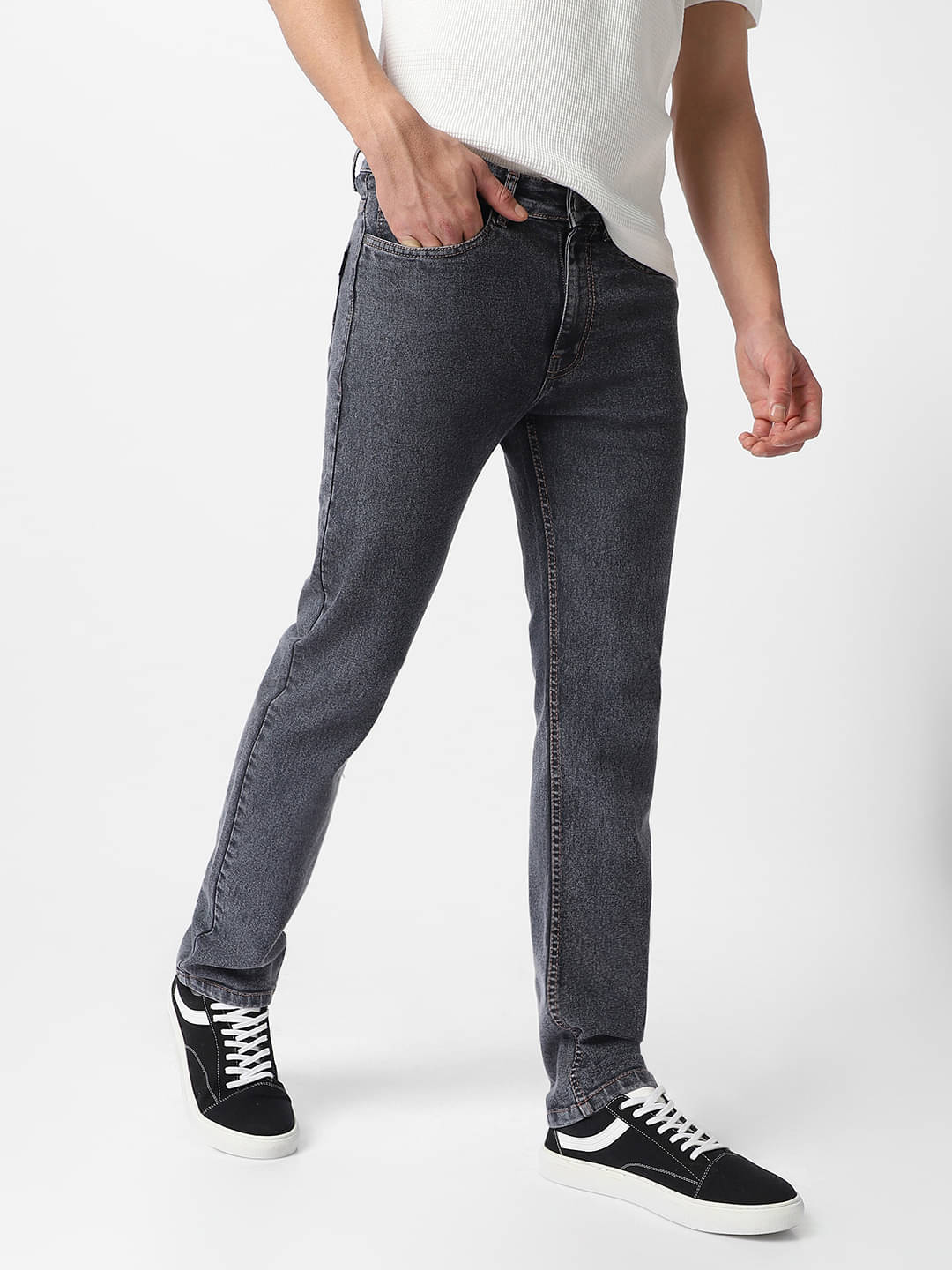 Urbano Fashion Regular Fit Washed Men's Jeans - Dark Grey ( Pack of 1 ) Urbano Fashion Regular Fit Washed Men's Jeans - Dark Grey ( Pack of 1 )