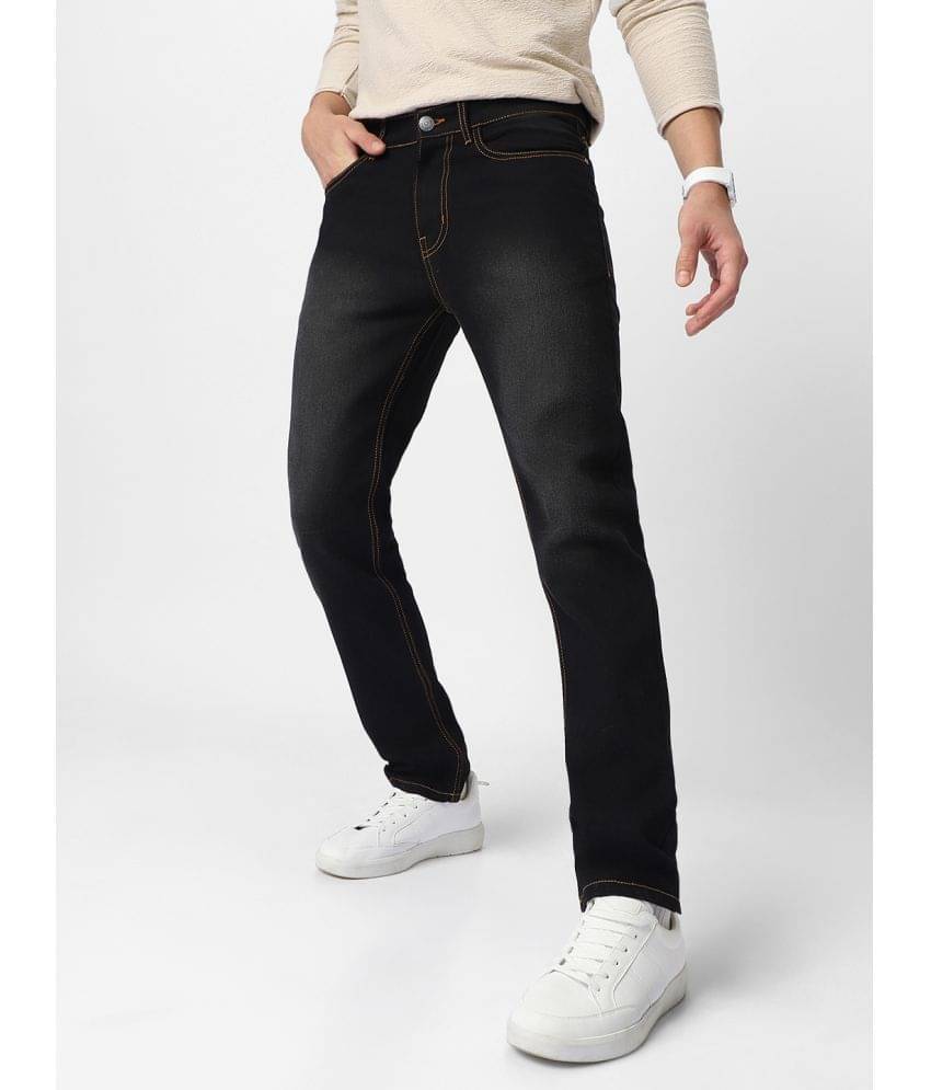     			Urbano Fashion Regular Fit Washed Men's Jeans - Black ( Pack of 1 )